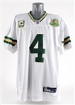 2007 Brett Favre Green Bay Packers Signed Retail Jersey w/ Lambeau Field 50 Years & Captain Patches (Favre Hologram)