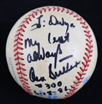 1986 (June 18th) Don Sutton California Angels Signed OAL Brown 300th Win Game Used Baseball (MEARS LOA / JSA)