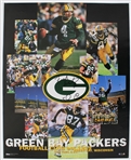 1996 Green Bay Packers Multi Signed 16" x 20" Title Town USA Est. 1919 Poster w/ 6 Signatures Including Brett Favre, Robert Brooks, Antonio Freeman & More (JSA / Pepper Burruss Collection)