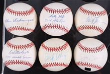 1990s-2000s Single Signed Baseball Collection - Lot of 6 w/ Charlie Gehringer, Jim Bunning, Bud Selig & More