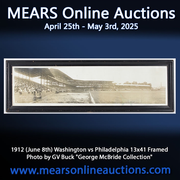 1912 (June 8th) Washington vs Philadelphia 13x41 Framed Photo by GV Buck "George McBride Collection"