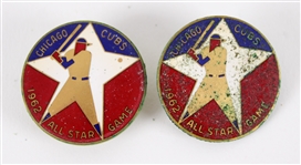 1962 Chicago Cubs Wrigley Field All Star Game Press Pins - Lot of 2
