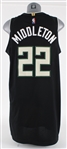 2021-22 Khris Middleton Milwaukee Bucks Game Worn Statement Edition Jersey (MEARS A10)