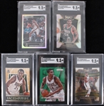 2014-19 Giannis Antetokounmpo Milwaukee Bucks Slabbed Basketball Trading Cards - Lot of 5
