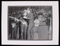 1960s The Beatles 14" x 18" Matted Black & White Modern Print Photo