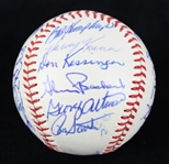1965 Chicago Cubs Team Signed ONL Giles Baseball in Original Box w/ 28 Signatures Including Ernie Banks, Ron Santo, Billy Williams & More (JSA)
