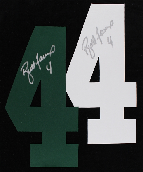 1992-2007 Brett Favre Signed Jersey Numbers (JSA) (Lot of 2) (Pepper Burruss Collection)