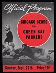 1942 Chicago Bears vs Green Bay Packers Official Program (Pepper Burruss Collection)