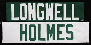 1990s-2000s Ryan Longwell and Holmes Green Bay Packers Jersey Name Plates (Lot of 2) (Pepper Burruss Collection)