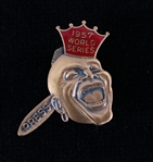 1957 Milwaukee Braves  World Series 1" Pinback Press Pin