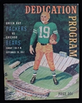 1957 Green Bay Packers vs Chicago Bears Dedication Program 