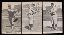 1919 Charles See Hank Schreiber and Sherwood Magee Cincinnati Reds 3.5"x5.5" Postcards (Lot of 3)