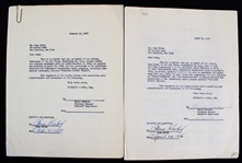 1957 Gene Kirby MLB Announcer and Front Office Executive Signed "Greatest Sports Thrill" Radio Program Contract (JSA)