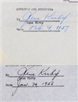 1957 Gene Kirby MLB Announcer and Front Office Executive Signed Greatest Sports Thrill Radio Program Contract (JSA)