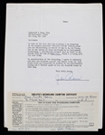 1955 Johnny Podres Brooklyn/Los Angeles Dodgers Signed "Greatest Sports Thrill" Radio Program Contract (JSA)