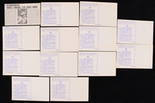 1964-71 Mickey Mantle Topps Giant #25 Baseball Trading Cards & New York Yankees Clinic Postcards - Lot of 13