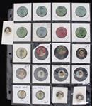 1900s-30s Baseball Player Coins & Pinback Buttons - Lot of 21 w/ Jimmy Foxx, George Pipgras, Frankie Frisch, Hal Chase & More