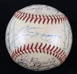 1949 World Series Champion New York Yankees Team Signed OAL Harridge Baseball w/ 25 Signatures Including Joe DiMaggio, Early Larry Berra Auto, Casey Stengel, Phil Rizzuto & More (JSA)