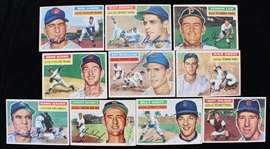 1956 Signed Topps Baseball Trading Cards - Lot of 10 w/ Herb Score, Hank Bauer, Vern Law, Bob Lemon & More (JSA)