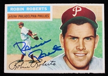 1956 Robin Roberts Philadelphia Phillies Signed Topps #180 Baseball Trading Card (JSA)