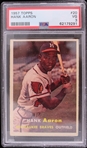 1957 Hank Aaron Milwaukee Braves Topps #20 Baseball Trading Card (PSA Slabbed VG 3)
