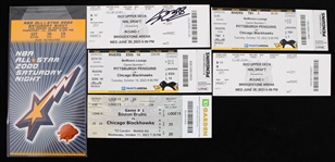 2000-23 NBA All Star Saturday Night Ticket + (5) NHL Tickets w/ Chicago Blackhawks & NHL Draft