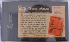 1955 Hank Aaron Milwaukee Braves Bowman #179 Baseball Trading Card (SGC Slabbed A)