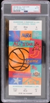 1996 NBA All Star Game The Alamodome Full Ticket (PSA Slabbed NM-MT 8)