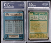 1971-81 Tony Esposito Chicago Blackhawks Topps Hockey Trading Cards - Lot of 2 (PSA Slabbed)