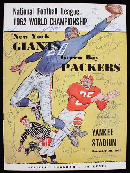 1962 World Champion Green Bay Packers Multi Signed World Championship Game Program w/ 24 Signatures Including Jim Taylor, Paul Hornung, Ray Nitschke & More (JSA) 