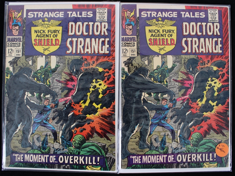 1966 Strange Tales Nick Fury Doctor Strange #151 Marvel Comic Books - Lot of 2