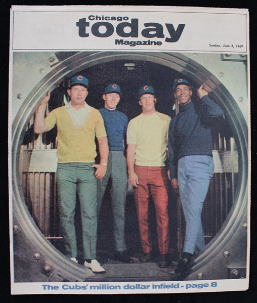 1969 Chicago Cubs Million Dollar Infield Chicago Today Newspaper Magazine