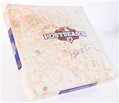 2012 Bruce Bochy San Francisco Giants Signed NLDS Game 1 Used Base (MEARS LOA / JSA / MLB Hologram)