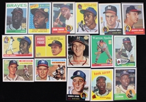 1950's-90's Hank Aaron Milwaukee Braves Tusculum College H&B Louisville Slugger Bat + (16) Reprint Trading Cards