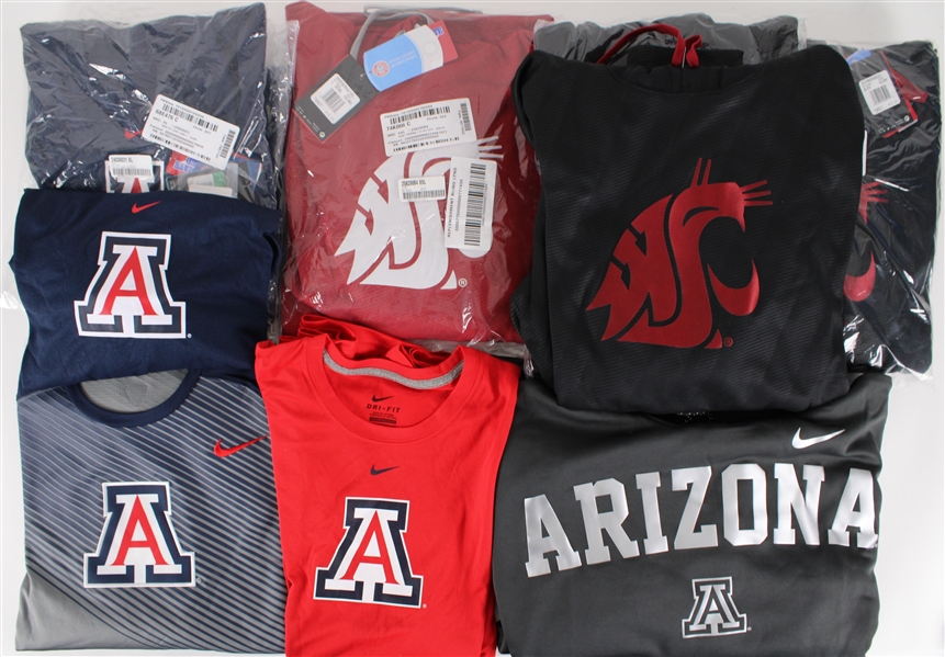 2010s-20s Arizona Wildcats & Washington State Cougars Retail Shirts & Sweatshirts - Lot of 12