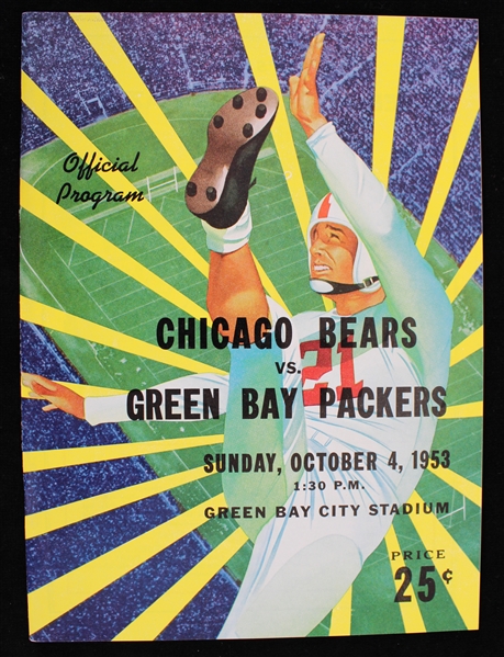 1953 Green Bay Packers Chicago Bears City Stadium Game Program (Pepper Burruss Collection)
