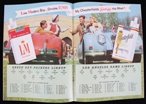 1956 Green Bay Packers Los Angeles Rams Milwaukee County Stadium Game Program (Pepper Burruss Collection)