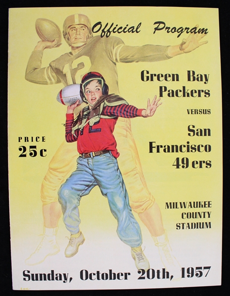 1957 Green Bay Packers San Francisco 49ers Milwaukee County Stadium Game Program (Pepper Burruss Collection)