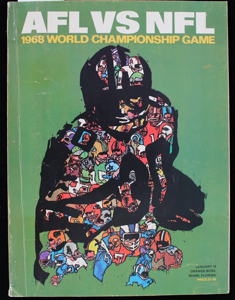 1968 Bart Starr, Marv Fleming, Elijah Pitts & more Green Bay Packers Signed AFL vs NFL Championship Game Program (JSA)