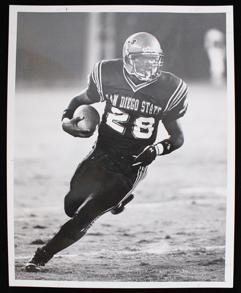 1991-1993 Marshall Faulk San Diego State 8"x10" Original B&W Press Photo