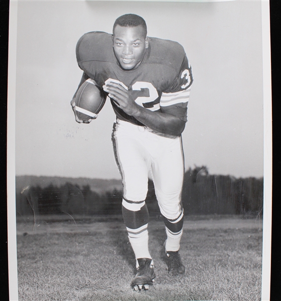 1965 James Brown Cleveland Browns 8"x10" Original Henry M. Barr Studios B&W Photo