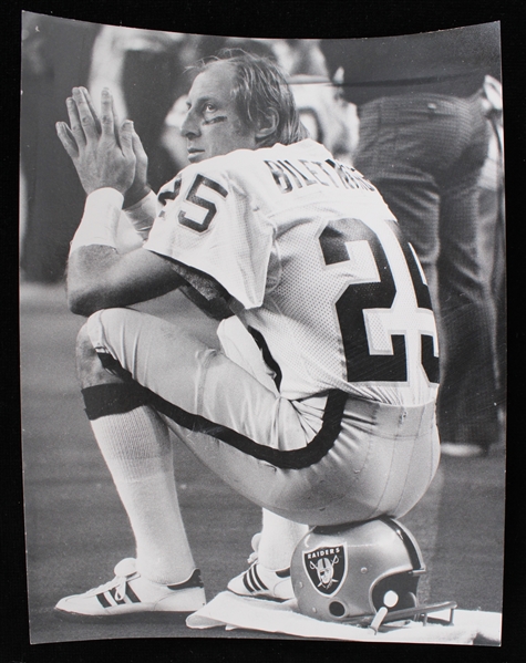 1978 Fred Biletnikoff Oakland Raiders 7"x9" Russ Reed Oakland Tribune Original B&W Photo