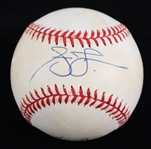 1995-99 Chipper Jones Andruw Jones Atlanta Braves Signed OAL Budig Baseball (Pepper Burruss Collection)