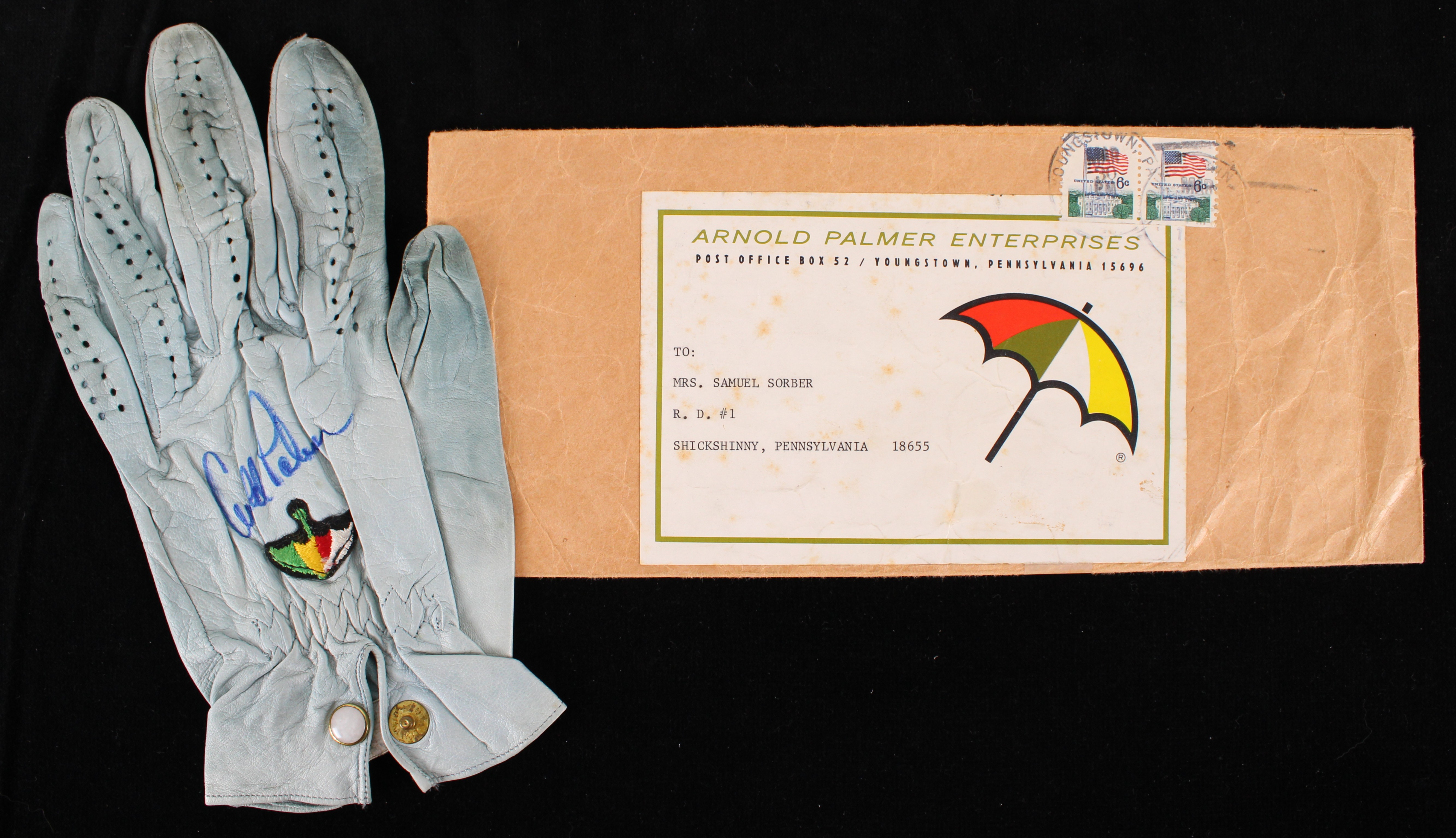 Lot Detail - 1968-1975 Arnold Palmer Signed Golf Glove with Shipping ...