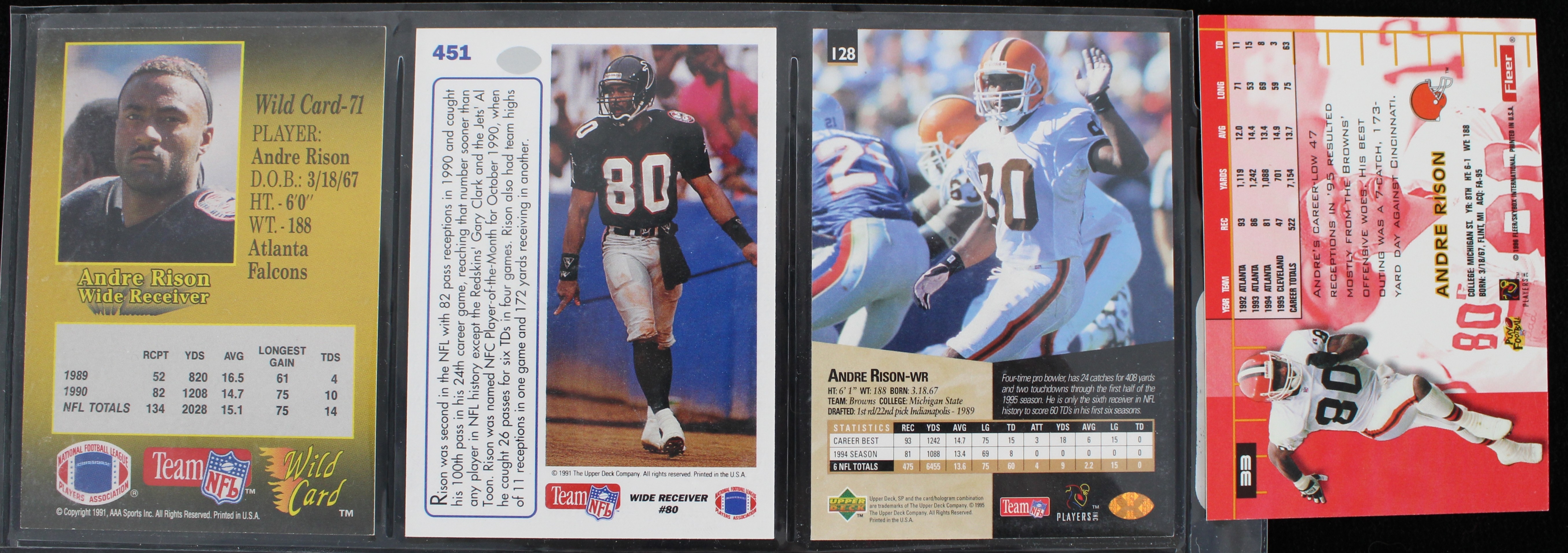 Lot Detail - 1990's Andre Rison Falcons / Browns Signed Football ...