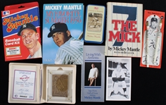1950s-90s Mickey Mantle New York Yankees Memorabilia Collection - Lot of 8 w/ Signed Hardcover Books & More (JSA)