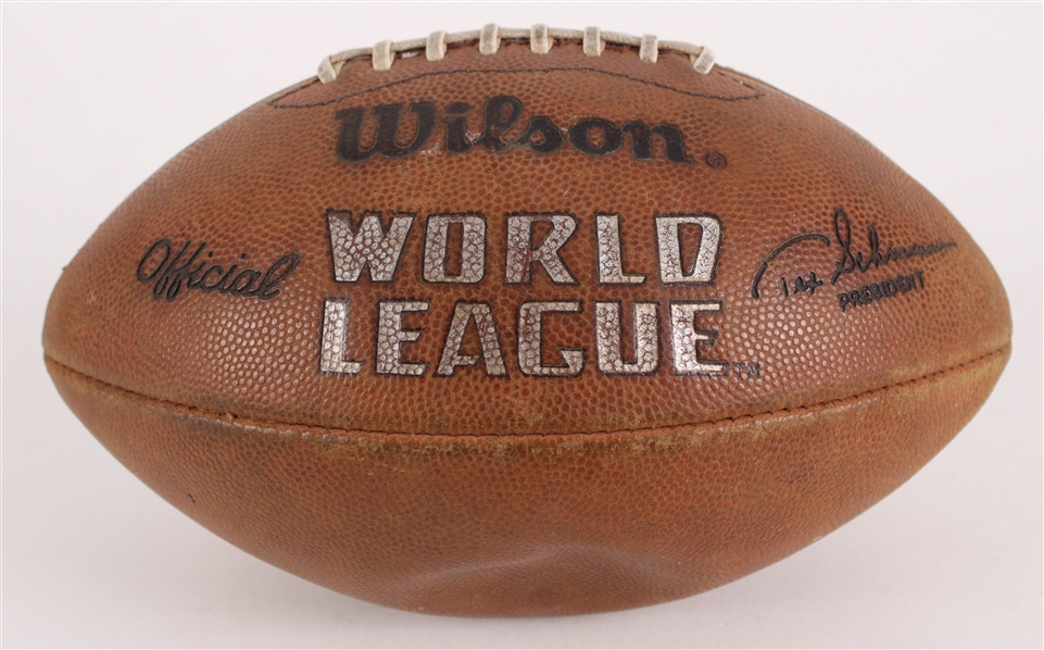 1989-90 Official World League of American Football Tex Schramm Football (MEARS LOA / Pepper Burruss Collection)