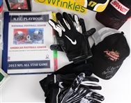 2000's-10's Football Basketball Auto Racing Memorabilia - Lot of 18 w/ Signed Items, Receiver Gloves, Pro Bowl Playbook & More (MEARS LOA / Pepper Burruss Collection)