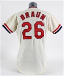 1981 Steve Braun St. Louis Cardinals Game Worn Home Jersey (MEARS LOA)