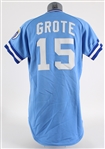 1981 Jerry Grote Kansas City Royals Game Worn Road Jersey (MEARS LOA)
